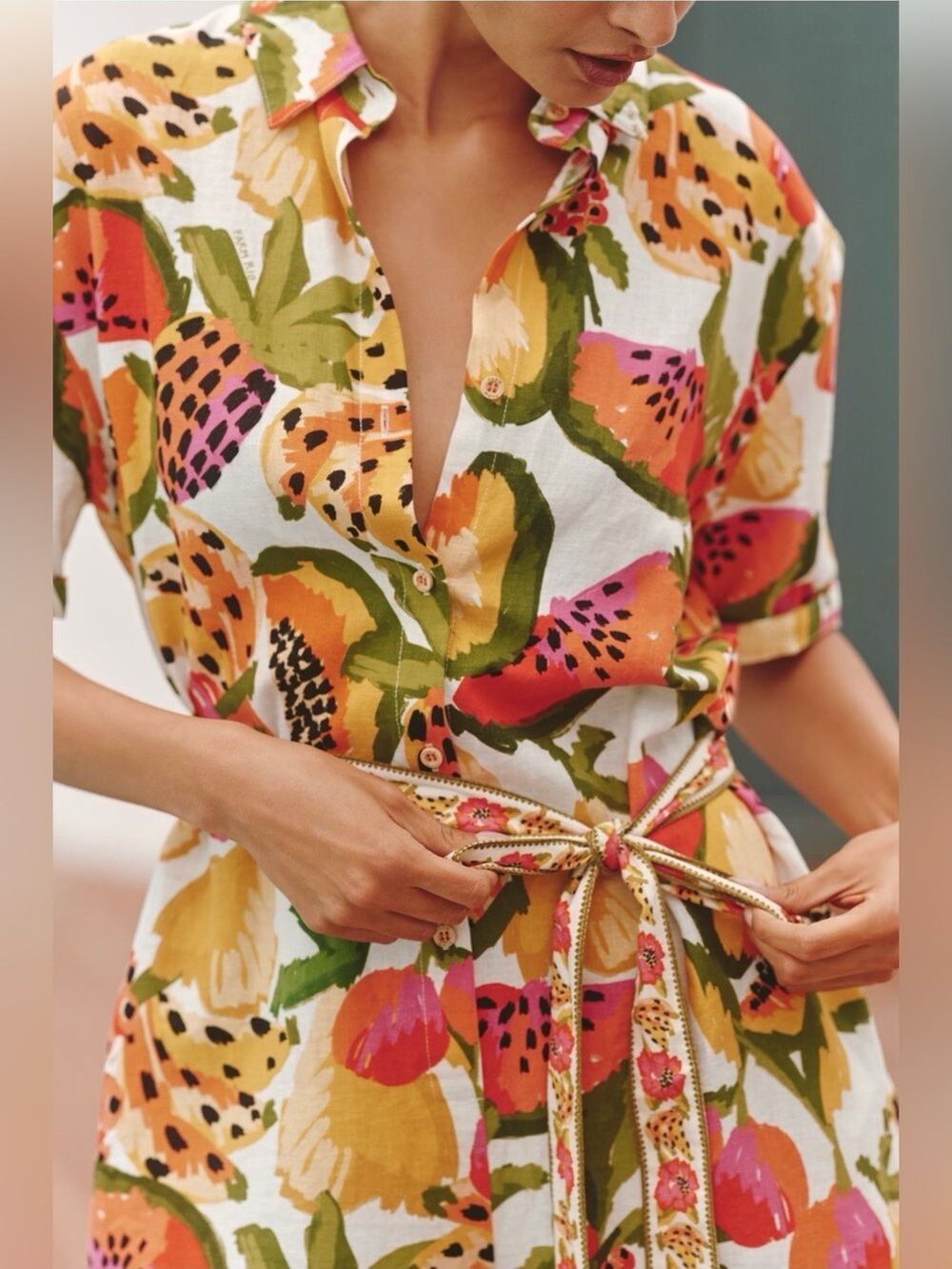Farm Rio Paradise Short-Sleeve Romper - Picture 5 of 8